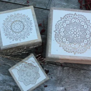 Holzbox Manadala vit