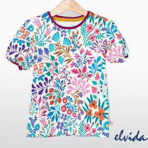 Bio Kinder-Kurzarmshirt Blumenwiese