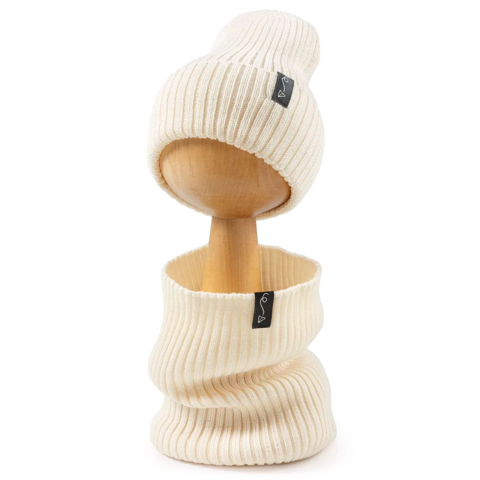 Merino Mutze – Ecru – Bild 5