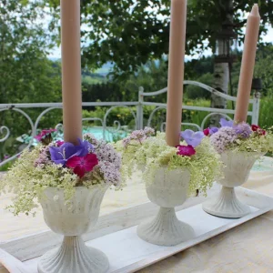 DIY – Dekoset – Topf Juna weiß groß inkl. Magnet & Kerze