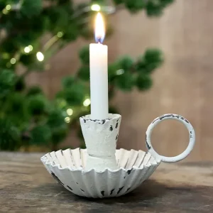 Kerzenständer Kammerleuchter antique creme