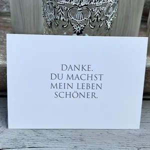 Karte – Danke du machst mein Leben schöner
