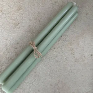 Kerze dünn khaki 4 Stk.