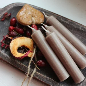 Kerze Mini dick leinen – 4 Stk.