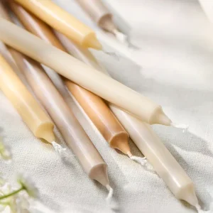 Kerze dünn beige hoch 4 Stk.