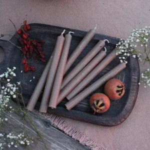 Kerze dünn Rosa Malva – 4 Stk.