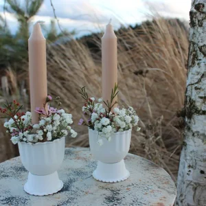 Kerzenständer, Kerzenhalter Ellie weiß