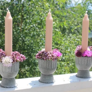 Kerzenständer, Kerzenhalter Ellie grau