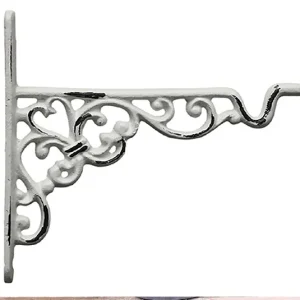 Halterung für Laternen, Konsole für Regal oder Wildbienennisthilfe weiß