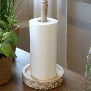 Küchenrollenhalterung mit Schnitzereien