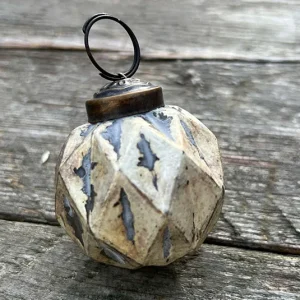 Weihnachtskugel antique gold