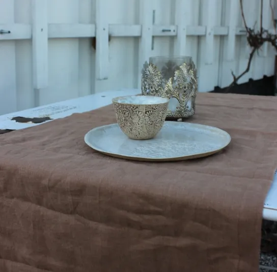 Läufer Leinen braun – Bild 4