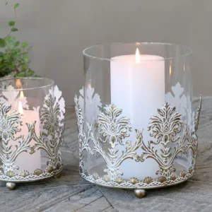 Windlicht Hurricane mit Dekor