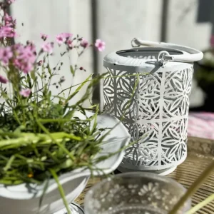 Laterne, Windlicht Flor mit Henkel