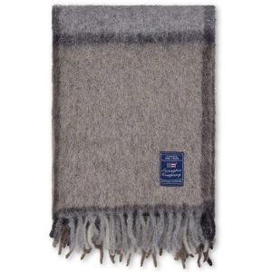 LEXINGTON Plaid CHECKED MOHAIR MIX WOOL THROW, 130 x 170