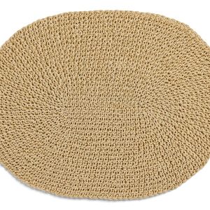 LEXINGTON Tischset OVAL PAPER STRAW PLACEMAT, 35 x 45 cm