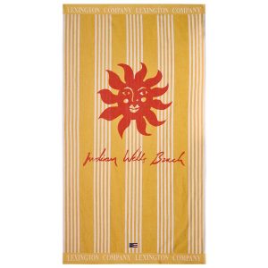 LEXINGTON Strandtuch LONG ISLAND BEACHES COTTON VELOUR BEACH TOWEL, Yellow/Coral