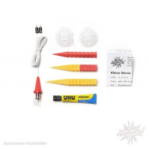 Herrnhuter Stern Kunststoff 13cm gelb/rot