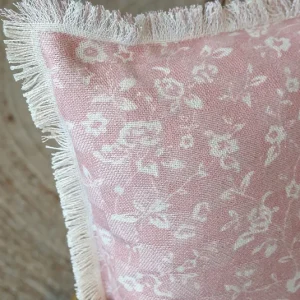 Polsterüberzug rosa blumig