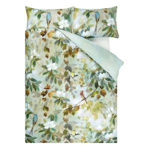 DESIGNERS GUILD Bettwäsche MAPLE TREE CELADON, 140 x 220, 70 x 90 (österreichische Größe)