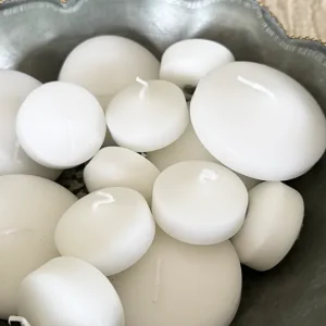 Schwimmkerze weiß – 2 Größen