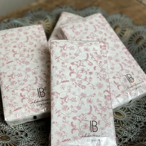 Serviette blumig rose