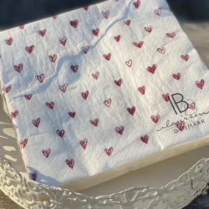 Serviette Herz