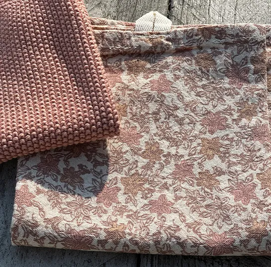 Geschirrtuch blumig mit Waschtuch im Set (Ersparnis 1,90) – Bild 7