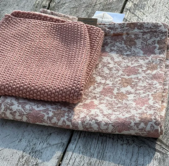 Geschirrtuch blumig mit Waschtuch im Set (Ersparnis 1,90) – Bild 6