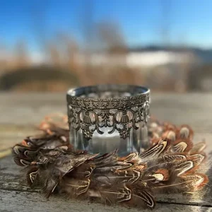 Federkranz Lia und Teelicht im Set (du sparst 2,90)