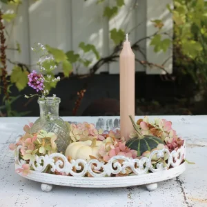 Set Kürbisdeko, Herbstdeko – Teller Söt oval weiß groß