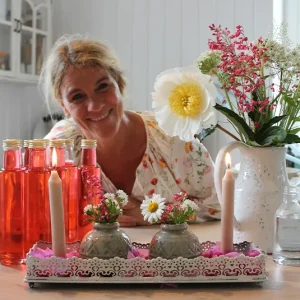 DIY – Dekoset – Teller, Tablett Rose antique creme