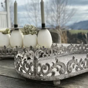 Teller Söt oval grau