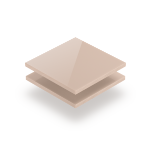 Acrylglas Platte Beige 4 mm glänzend/matt