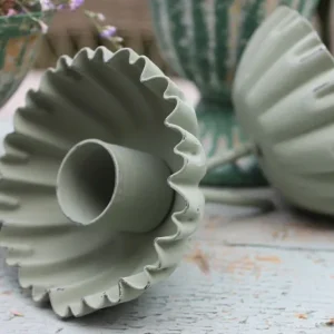 Kerzenhalter, Stabkerzenspieß Fabi Weiß oder Türkis