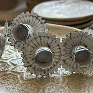 Kerzenspieß weiß Nostalgie