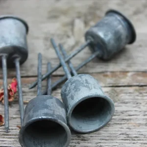 Stabkerzenspieß grau 4 Stk.