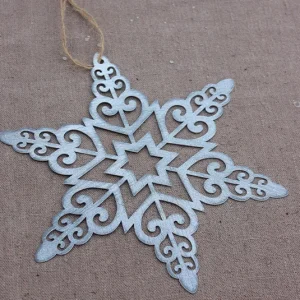 Stern Schneeflocke grau weiß