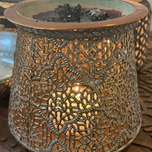 Stövchen gold groß inkl. Kupferplatte