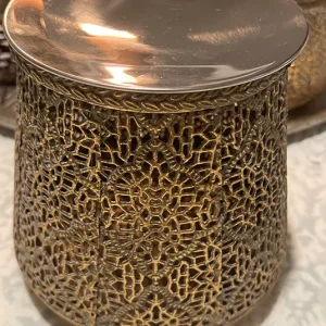 Stövchen gold groß inkl. Edelstahlplatte