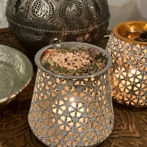 Stövchen gold creme inkl. Edelstahlsieb