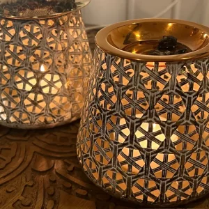 Stövchen gold creme inkl. Kupferplatte