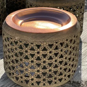 Stövchen Olive mit Kupferplatte