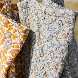 Tasche blau sandfarbig