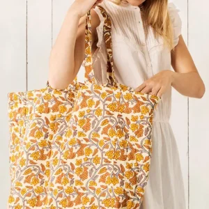 Tasche gelb grau natur