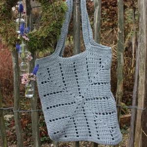 Tasche gehäkelt Himla blau