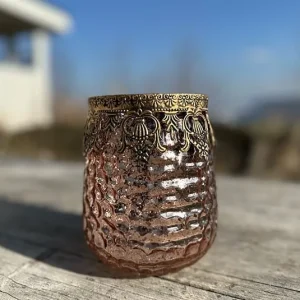 Teelicht, Windlicht Amaryllis groß