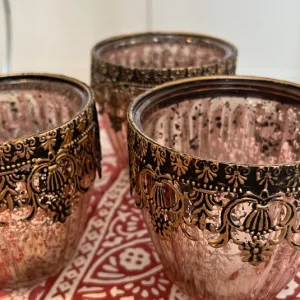 Teelicht, Windlicht Amaryllis