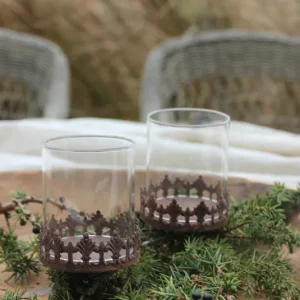 Teelichthalterungen zum Stecken braun – 4 Stück