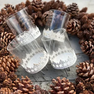 Teelichthalterung zum Stecken weiß 4 Stk.